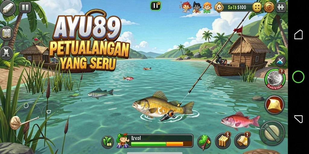 Tampilan gameplay AYU89 yang menampilkan pengalaman memancing yang seru.