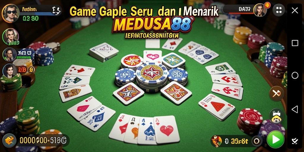 Tampilan gameplay Gaple yang menarik dan interaktif.