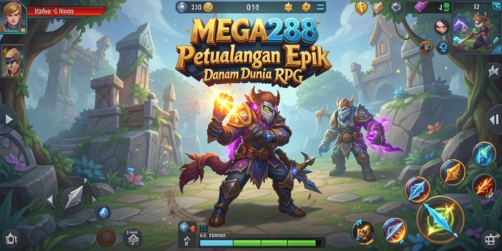 Tampilan gameplay seru dan mendebarkan dalam MEGA288.