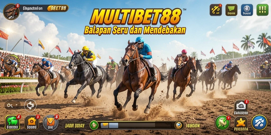 Tampilan gameplay seru MULTIBET88 yang menampilkan aksi balapan.