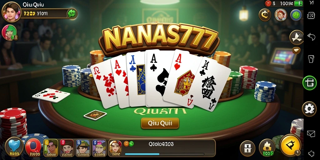 Tampilan gameplay QiuQiu yang seru dan kompetitif.