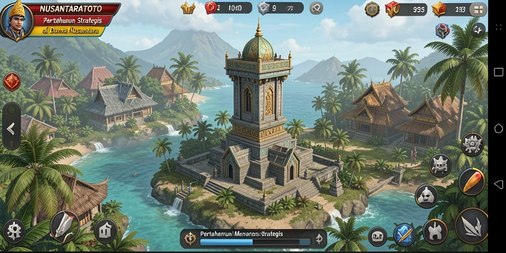 Tangkapan layar dari gameplay menara pertahanan warna-warni di NUSANTARATOTO.