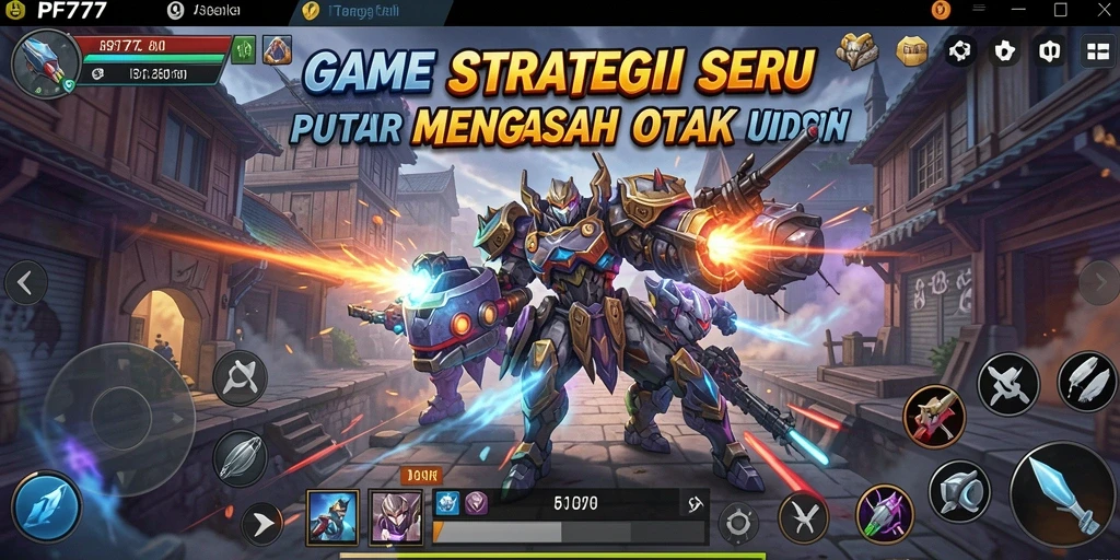 Tampilan screenshot utama PF777 menampilkan gameplay Strategi yang dinamis.