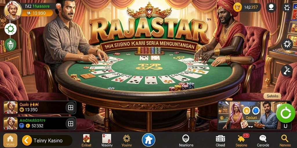 Tampilan gameplay RAJASTAR yang menarik dan penuh warna.
