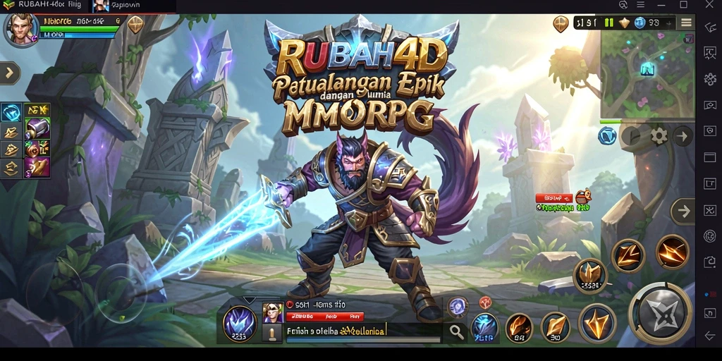 Tangkapan layar gameplay RUBAH4D yang menampilkan aksi seru dalam dunia MMORPG.