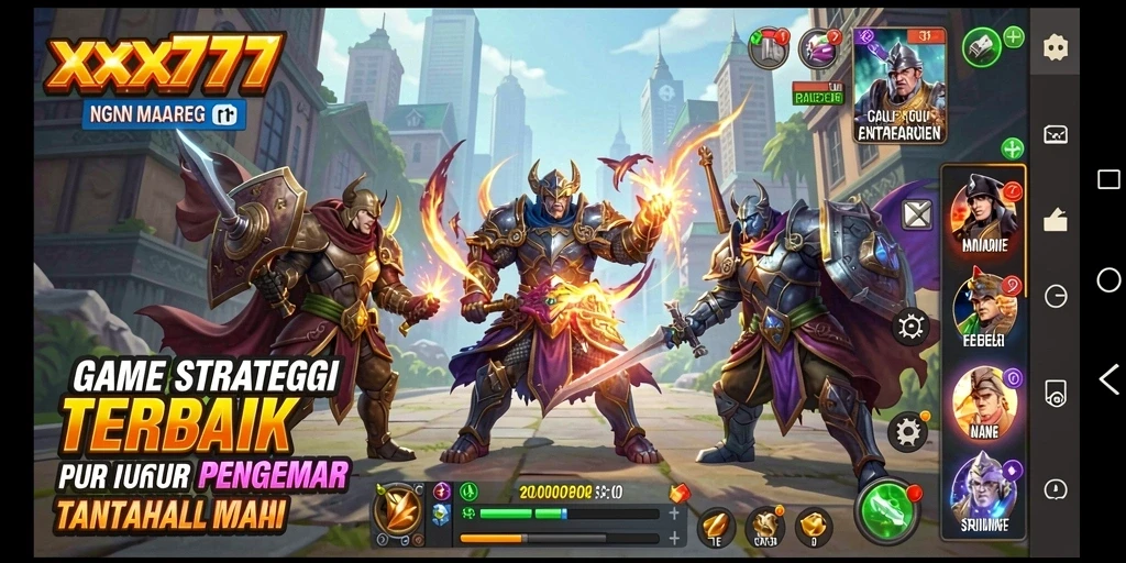 Tampilan gameplay XXX777 dengan strategi mendebarkan dan grafik memukau.